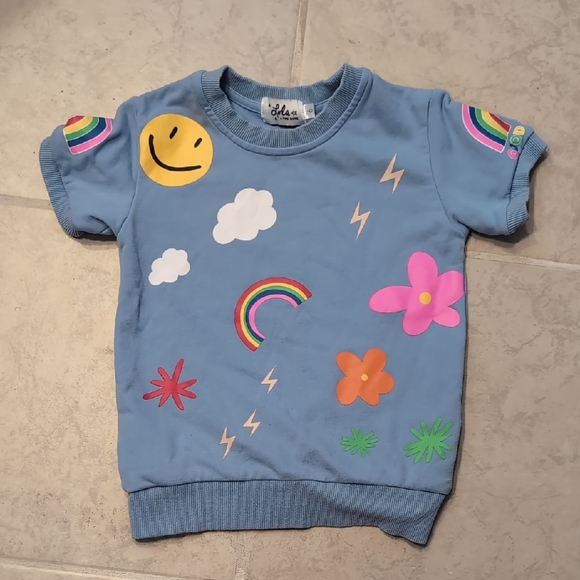 Lola + The Boys Other - Lola The Boys Short Sleeve Happy Daisy Top